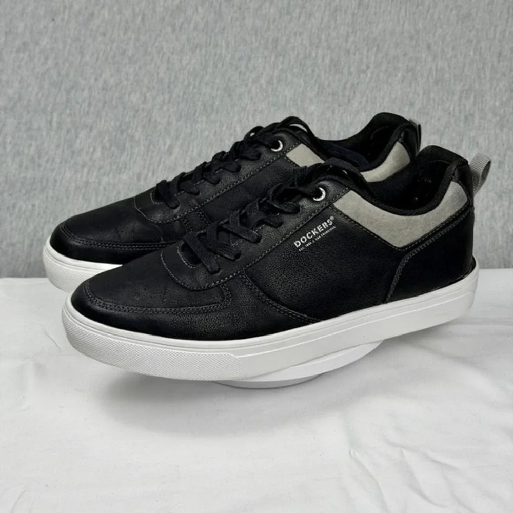 Dockers Mens 90-92005 Black Grey Low Top Casual Sneakers‎ Size 11.5M DK226968